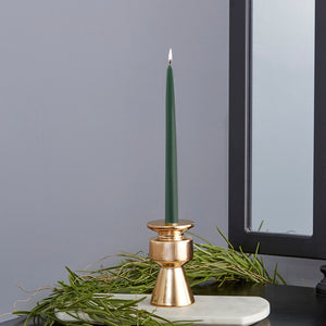 Dipped Taper Candle - Dark Green