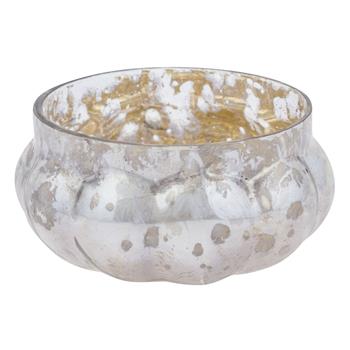 Karma Silver Mercury Glass Tealight Holder