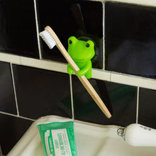 Load image into Gallery viewer, Kikkerland Frog Toothbrush Holder
