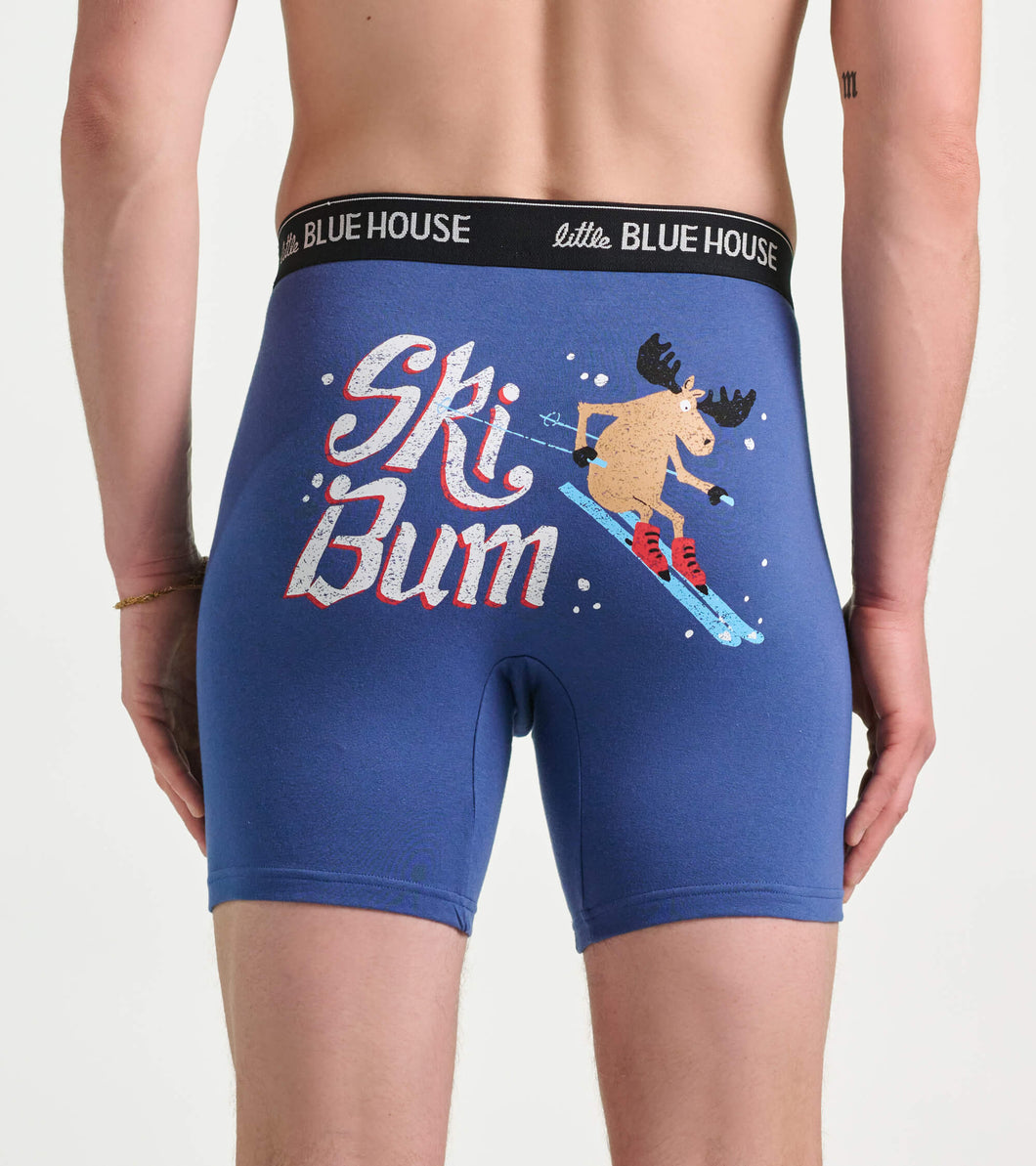 Hatley Little Blue House Ski Bum Men's Boxer Briefs