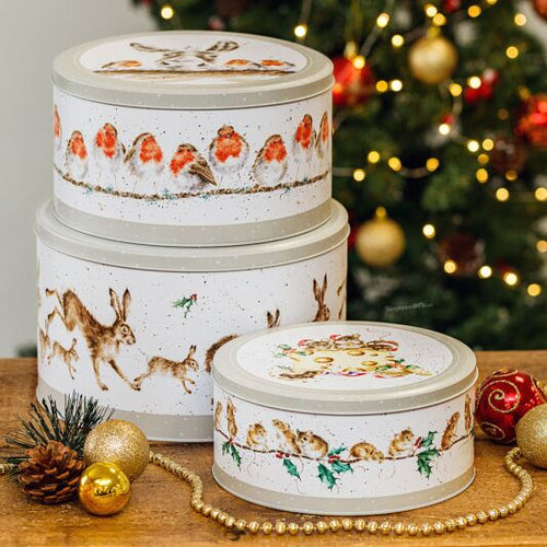 Wrendale Designs Nesting Christmas Cake Tins